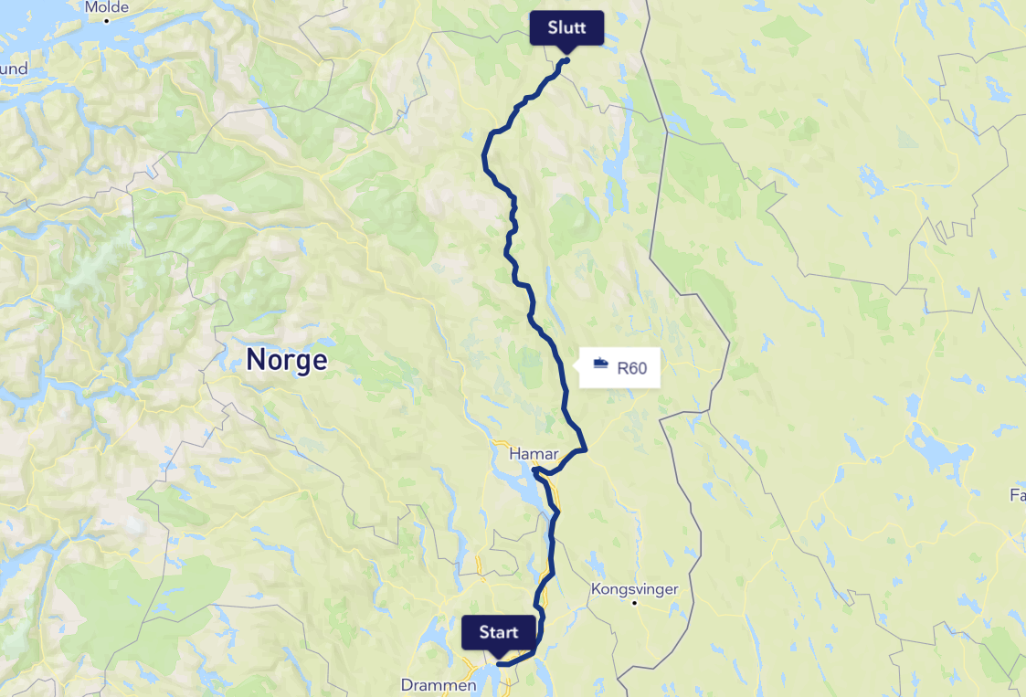 Tog Oslo Elverum Tynset R ros Linje R60 Timer Og Priser All 